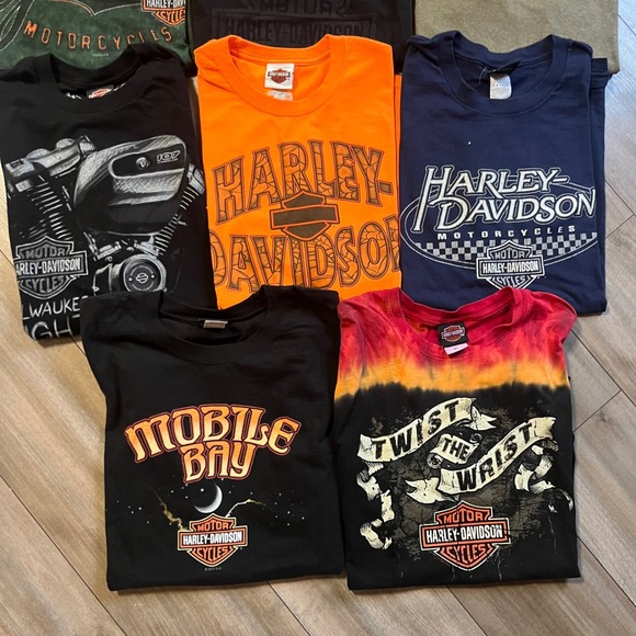 Harley Davidson Mens Graphic T-Shirt Lot of 8 Biker Tees Travel XL - Picture 3 of 16